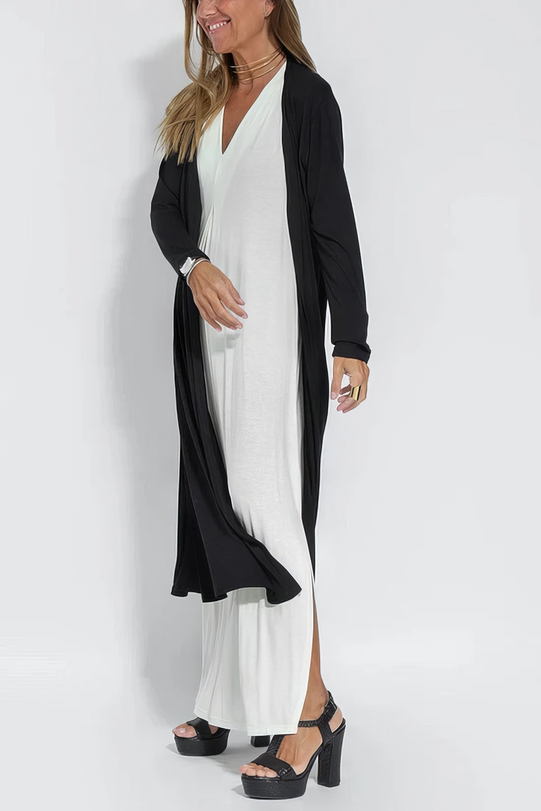 Daphne | Elegant Maxi Dress + Free Matching Cardigan